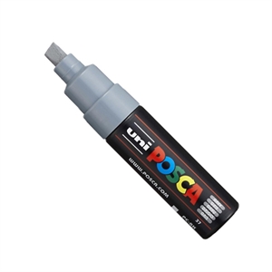 POSCA PC-8K verfmarker / grijs / beitel punt / 8 mm