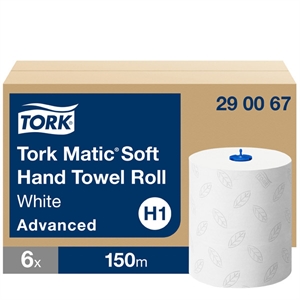 Tork Matic® 290067 handdoekrol / 2-laags / 6 rollen / geschikt voor Tork H1 dispenser / wit