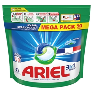 Ariel 3 In 1 Pods / Alpine / 50 wasbeurten