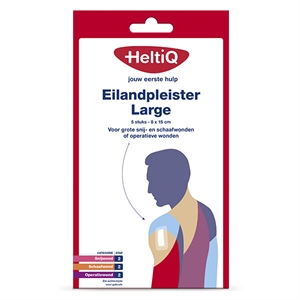 HeltiQ eilandpleister / large / 8 x 15 cm / 5 stuks