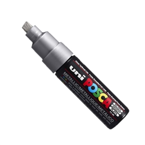 POSCA PC-8K verfmarker / leisteengrijs / beitel punt / 8 mm