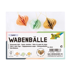 Folia 49222 honingraat ballen / Sweet / 3 stuks