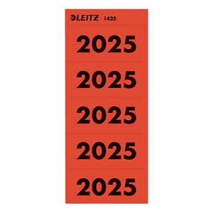 Leitz zelfklevende jaartal etiketten / 2025 / rood / 100 stuks