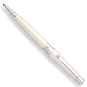 Cross Beverly balpen / gelakt wit / M