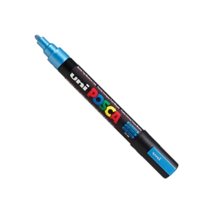 POSCA PC-5M verfmarker / metallic blauw / ronde punt / 1,8 - 2,5 mm