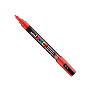 POSCA PC-3M verfmarker / rood / ronde punt / 0,9 - 1,3 mm