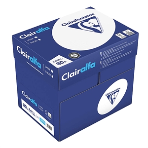 Clairefontaine Clairalfa papier / wit / 80 gr. / 1 doos 2500 vel