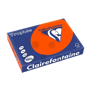 Clairefontaine papier / kardinaalrood / A4 / 120 gr. / 250 vel