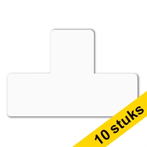 Djois zelfklevend vloermarkeringssymbool / T-vorm / wit / 10 stuks
