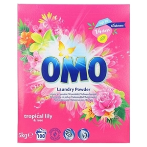 Omo Color Waspoeder  / Tropical Lilly & Rose/ 5 kg / 100 wasbeurten