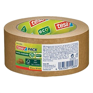 Tesa Paper Standard verpakkingstape / bruin / 50 mm x 50 m / 1 rol