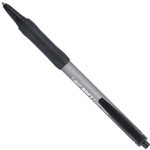 BIC Soft Feel balpen / zwart / clic grip / 12 stuks