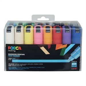 POSCA PC-8K verfmarkerset / 8 mm / beitel / 16 stuks