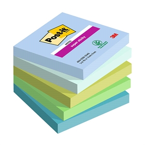 3M Post-It super sticky / 76 x 76 mm / Oasis / 5 x 90 vel