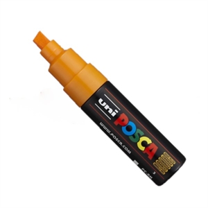 POSCA PC-8K verfmarker / oranje / beitel punt / 8 mm
