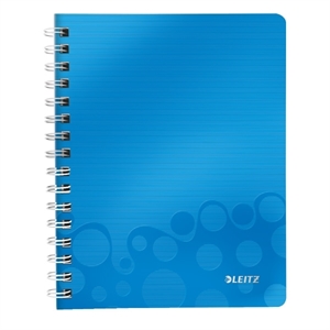 Leitz collegeblok 4639 WOW / A5 / gelinieerd / blauw metallic / 80gr. / 80 vel