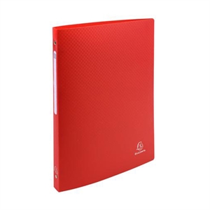 Exacompta 51195E ringband / A4 / plastic / 4 O-ringen / rood / 15 mm