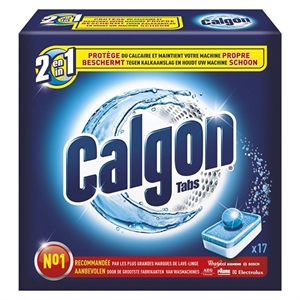 Calgon 2-in-1 wasmachine reinigingstabletten / 17 stuks
