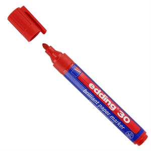 Edding 30 brilliant paper marker / rood / ronde punt / 1,5-3 mm
