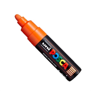 POSCA PC-7M verfmarker / donkeroranje / ronde punt / 4,5 - 5,5 mm