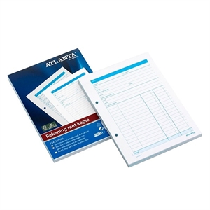 Atlanta 2541501100 rekeningenblok carbon / A5 / 2-gaats
