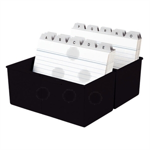 HAN kaartenbak / A7 / zwart / 300 kaarten