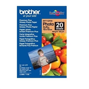 Brother BP71GP20 premium plus / glanzend / 10 x 15 cm / 260gr. / 20 vel