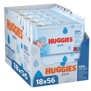Huggies billendoekjes Pure / 10 x 56 stuks / 560 doekjes