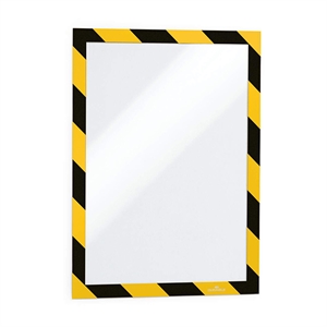 Durable Duraframe informatiekader / A4 / zelfklevend / zwart/geel / 2 stuks