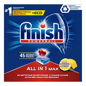Finish Powerball All-in-1-Max vaatwastabletten / Lemon / 45 tabs