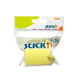 Stick'n roll note / navulling / 50 mm x 10 m / neon-geel