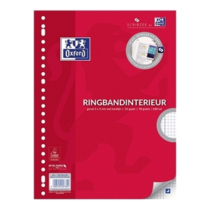 Oxford ringbandpapier / A4 plus / 5 mm ruit / 23-rings / 100 vel