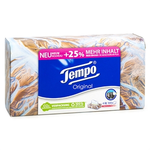 Tempo original box tissues / 4-laags / 100 vellen