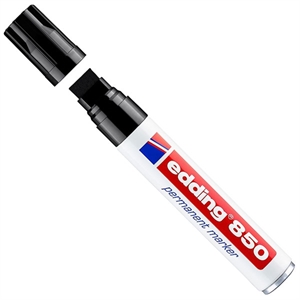 Edding 850 permanent marker / zwart / beitelvormige punt / 5-15 mm