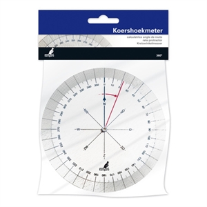 Kangaro K-4120100 koershoekmeter / kunststof / transparant