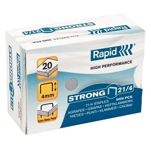 Rapid 21/4 strong nietjes gegalvaniseerd / tot 15 vel / 5000 stuks
