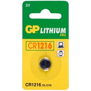 GP knoopcel batterij CR1216 / lithium / 1 stuk
