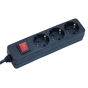 Brennenstuhl stekkerdoos / 3 stopcontacten / met schakelaar / 1.4 meter / zwart