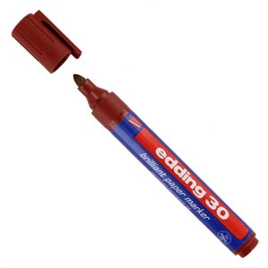 Edding 30 brilliant paper marker / bruin / ronde punt / 1,5-3 mm