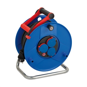 Brennenstuhl 1208230 Garant kabelhaspel | 3 stopcontacten | 30 meter | blauw