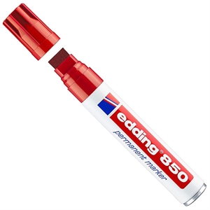 Edding 850 permanent marker / rood / beitelvormige punt / 5-15 mm
