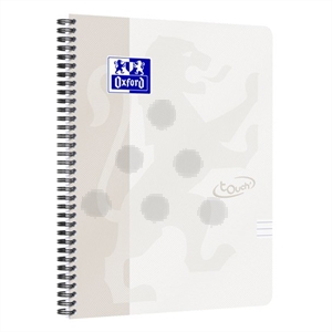 Oxford Touch spiraalblok / A4 / gelinieerd / grijs / 70 vel