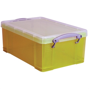 Really Useful Box opbergdoos / polypropyleen / transparant geel / 9 liter