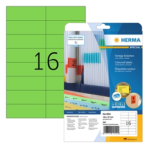 Herma 4554 etiketten / verwijderbaar / A4 / 105 x 37 mm / groen / 320 etiketten