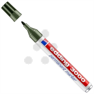 Edding 3000 permanent marker / olijfgroen / ronde punt / 1,5 - 3 mm