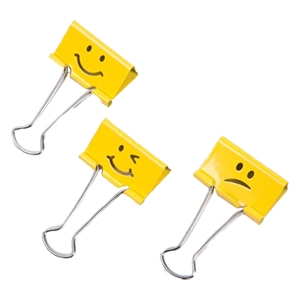 Rapesco Emoji papierklem / 19 mm / staal / geel / 20 stuks