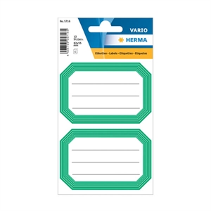 Herma 5716 boeketiketten / 82 x 55 mm / wit/groen / 12 etiketten