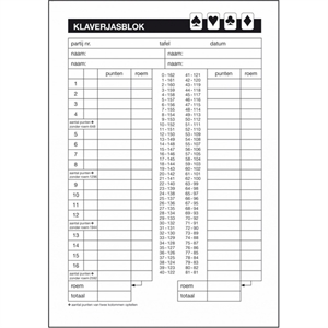 Sigel klaverjasblok / 105mm x 148mm / 50 vel