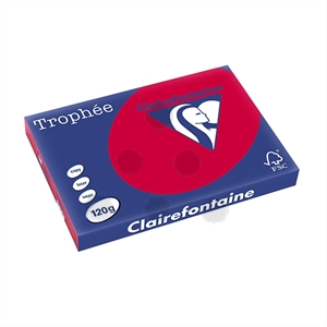 Clairefontaine papier / kersenrood / A3 / 120 gr. / 250 vel
