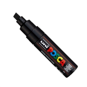 POSCA PC-8K verfmarker / zwart / beitel punt / 8 mm